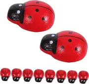 SUPVOX Adorable Ladybug Counters 100pcs Mini Ladybug Toys for Micro Landscape Home