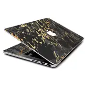 Skin Wrap for MacBook Pro 15 inch Retina gold marble dark gray background