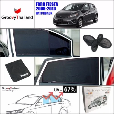 4 PCS SET FOLDABLE MESH CURTAIN BLIND SUN SHADE FIT FOR FORD FIESTA HB GEN6