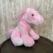 Aurora Pink Unicorn Plush Cuddly Friends Stuffed Animal Toy Silver Horn