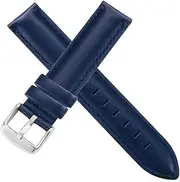 [FENGFENG] TRUSTTWO Watch Strap Brown with Rose Gold Clasp Watchband 14mm 18mm 20mm Compatible with DW Daniel Wellington Watch Band The New (Band Color : Blue-Silvery Buckle, Band Width : 24mm)