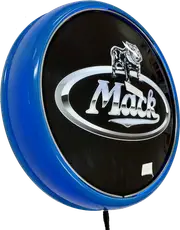 Mack Truck Semi Trailer LED Bar Lighting Wall Sign Light Button Light Blue