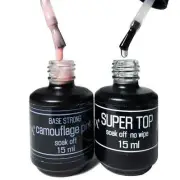 LOYA Nails Rubber Base Strong, Hard Base, Top Super Shine No Wipe, Top Gel Coat