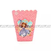 6x Sofia The First Popcorn Box Paper Loot Lolly Bag. Party Supplies Princess