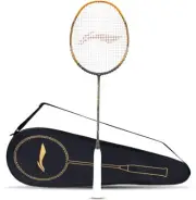 Li-Ning 3D Calibar X Drive Carbon Graphite Strung Racquet, 82 Grams, 30 Lbs Stri