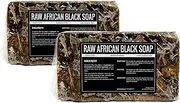 Raw African Black Soap Bar - 1 to 10 lbs Various Size by (African Black Soap, 2lbs)