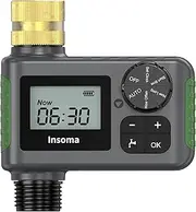 Water Timer with Brass Swivel, Hose Timer for Watering, Programmable Sprinkler Timers Outdoor with Rain Delay/Manual, for Lawn Yard Garden