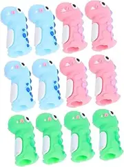 HYTROVE 12pcs Animal Pen Set Fun Pencil Decorations Extender Cap Silicone Animal Pencil Toppers for Classroom Rewards Back to School