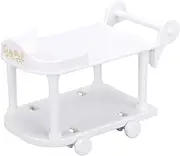 1 :12 Scale Dollhouse Kitchen Serving Cart Mini Bar Buffet Cart Dollhouse Decoration, White