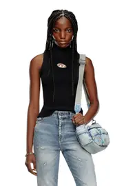 [Diesel] Diesel - Ribbed-knit turtleneck top - Tops - Woman - Multicolor M Multicolor