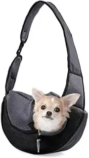 Dog Sling Carrier for Small Dogs Cat Carrier Breathable Mesh Hand-Free Bag up...