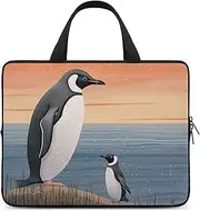 Laptop Case Sleeve Shockproof Computer Carrying Bag Hand Drawn Penguin Notebook Case Cover Laptop Bag Water Resistant Computer Cases Tablet Briefcase for Travel Business 12 Inch