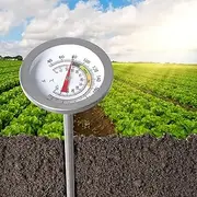 Lambu 90cm Soil Thermometer Compost Ground Stainless Steel 0-120℃ Fertilizer Garden Meter Sensor Plants Temperature Probe