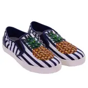 Dolce & Gabbana Beads Pineapple Slip-On Trainers Shoes London White Blue 35