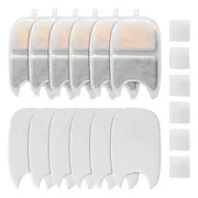 6-Pack Replacement Filters & Sponges for 4L Wireless Cat Dog Water Fountain, Triple Filtration System Pet Water Filter