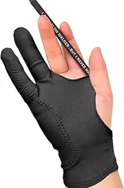 Digital Drawing Glove - Artist Gloves for Drawing Tablet - Drawing Tablet Glove Two Finger Smooth Elasticity for Pen Pencil Sketching Painting Right Hand Or Left Hand