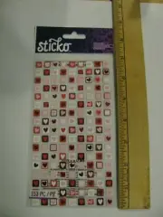 Sticko Stickers VALENTINE MINI STAMPS 153 Pieces 1 Sheet NIP