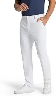 [SNOWTEN] Mens Classic Fit Golf Pants Stretch Work Dress Pants 30''/32''/34'' Lightweight Casual Pants with Pockets