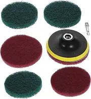 1 Set Versatile Drill Powered Cleaning Brush Kit with Tile Scouring Pads Car Polishing Brush and Scrubbing Pads for Surface Cleaning