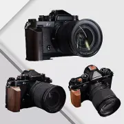 Wood L Hand Grip Holder+Shoe Cap For Nikon ZF zf Camera Aluminum Alloy Baseplate