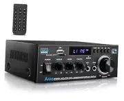 Home Audio Power Amplifier with Bluetooth, 100Wx2 Audio Stereo Receiver, Home