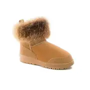 UGG Australia Bondi Mini Fox Boots in Chestnut