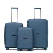 3pc Tosca Bel-Air 20"/25"/29" Hard Case Travel Luggage Suitcase Set - Blue