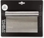 Sprinks Stainless Steel Dough Scraper - Cake Scraper | Pastry Cutter | Dough Cutter Scraper | Stainless Steel Pastry Scraper | Durable Kitchen Tool for Baking | Multipurpose Dough and Food Handling