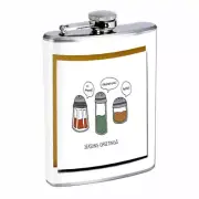 Christmas Pun Em1 Flask 8oz Stainless Steel Hip Drinking Whiskey