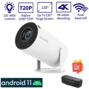 Android 11.0 Mini Projector Home Cinema WIFI Smart TV 1080P 4K with Carry Bag