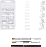 Healeved Professional Manicure Tools Nail Tip Mold Set Nail Art Accessory Kit for Ages