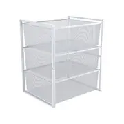 Flexi Storage Home Solutions White 3 Mesh Basket Frame Kit - White