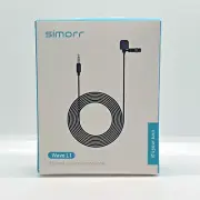 Simorr Wave L1 3.5mm Lavalier Microphone Omni-Directional Lapel Mic - New