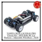 TAMIYA 58738 1/10 XM-01 PRO Chassis Kit | 4WD Rally RC Car Platform | Adjustable