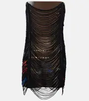 [Jean Paul Gaultier] Jean Paul Gaultier x Shayne Oliver printed minidress AU 10 multicoloured