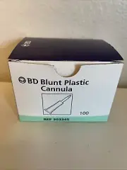 Case Of 100, BD™ Blunt Plastic Cannula Ref 303345. Sterile SEALED
