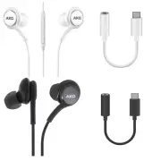 Akg Headphones For Samsung Galaxy Tab S8 Microphone + Usb-C Adapter White