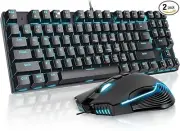 Aimzone Keyboard and Mouse, Wired Ergonomic Gaming Keyboard and Mouse Combo, 80%