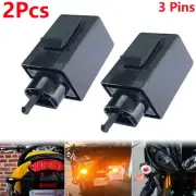 2Pcs 3 Pins Motorcycle LED Flasher Relay Electronic Blinker Turn Signal Flasher