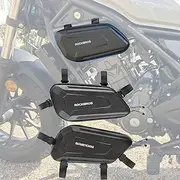 WOOGA Motorcycle Side Bag Waterproof,Tool Bag,Large Capacity,3.5 Gal (1.5 L),Hard Shell Carbon Look Water Stopping Zipper fit for Ho&nda Rebel CMX 250 CMX 300 CMX500 CMX 1100 (1 Pair Bag)