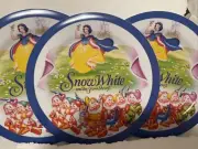 3 Snow White & The Seven Dwarfs 25cm round Plates - Walt Disney Classic New