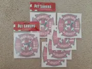 12 Pet Alert Static Cling Window Decals 4.75 x 4.75", 2 Unopened & 1 Opened bag