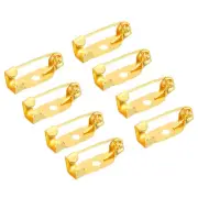 150Pcs Safety Bar Pins 15mm Brooch Clasp Pin Backs for ID Badges, Gold Tone