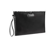 Fireproof Document Bag with Lock Money Safety Organizer Zipper Closure Storage Pouch Pocket with 10 Cards Slot for for A4 Documents File Cash Passport