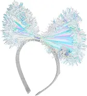 Bow Headdress Headbands Hair Accessories for Birthday Headpiece Decor Girl Hairband Festival Fun Prop Photo Headband Female Hairband Decor Hair Prop The Pet Silver