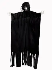 Animated Life Size Grim Reaper Halloween Decoration with Lights