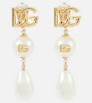 [Dolce & Gabbana] Dolce & Gabbana DG faux pearl earrings One Size white