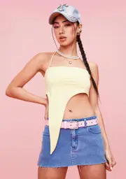 Lemon No Competition Asymmetrical Halter Top