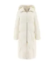 hooded feather down coat DE36,DE38 White