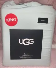 UGG Devon King Sheet 4pc Set Clear Creek Fits Mattress Up To 17”(43 CM) Deep NWT